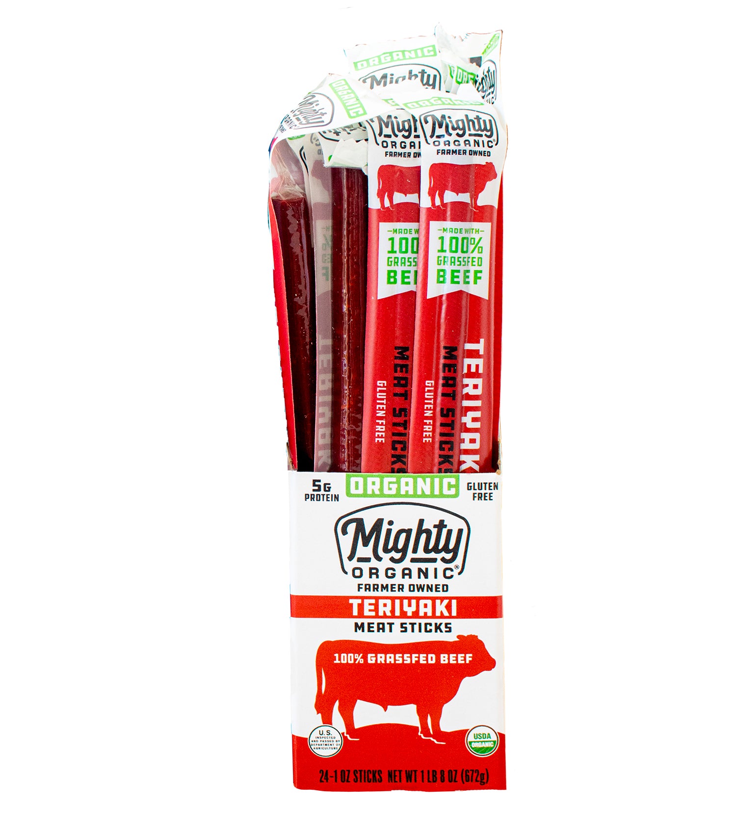 Mighty Organic Meat Stick Teriyaki – Thousand Hills Lifetime Grazed
