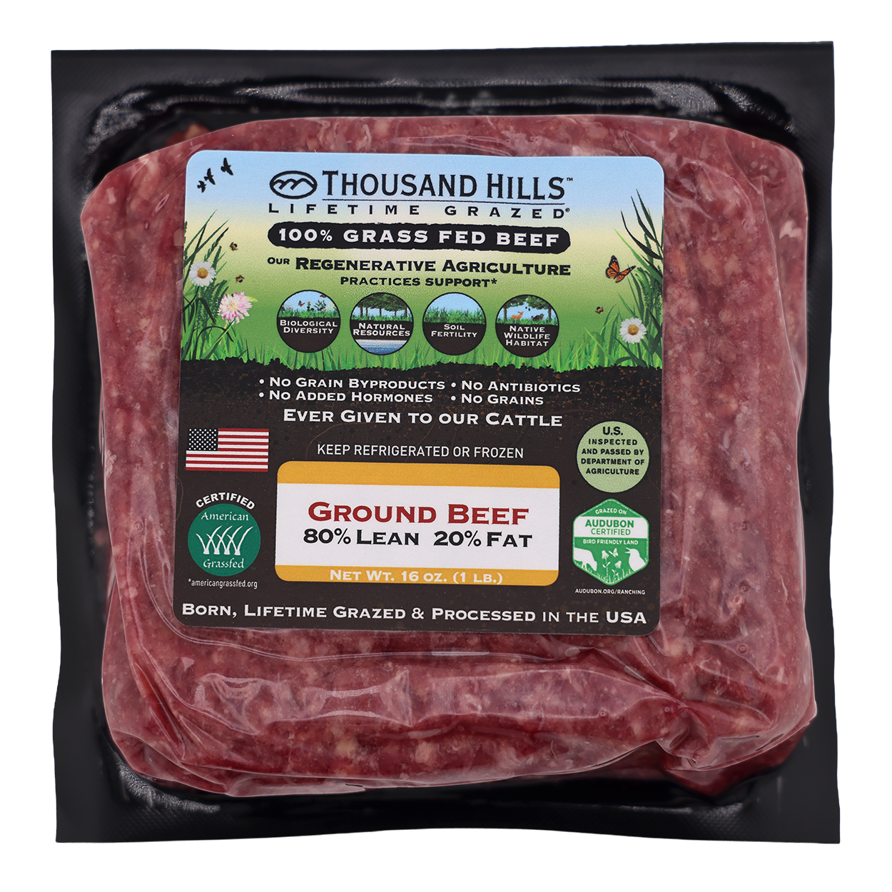Grass Fed Ground Beef 80/20 | 100% Grass-Fed Beef | Thousand Hills