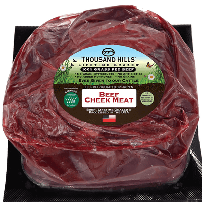 Grass Fed Beef Cheeks Meat – 4lbs – Case