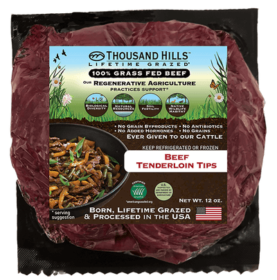 Grass Fed Beef Tenderloin Tips