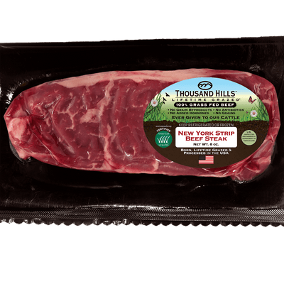Grass Fed New York Strip Beef Steak