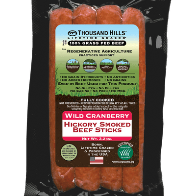 Hickory Smoked Wild Cranberry Beef Stick