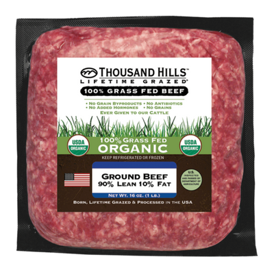 Organic 90/10 Grass Fed Ground Beef