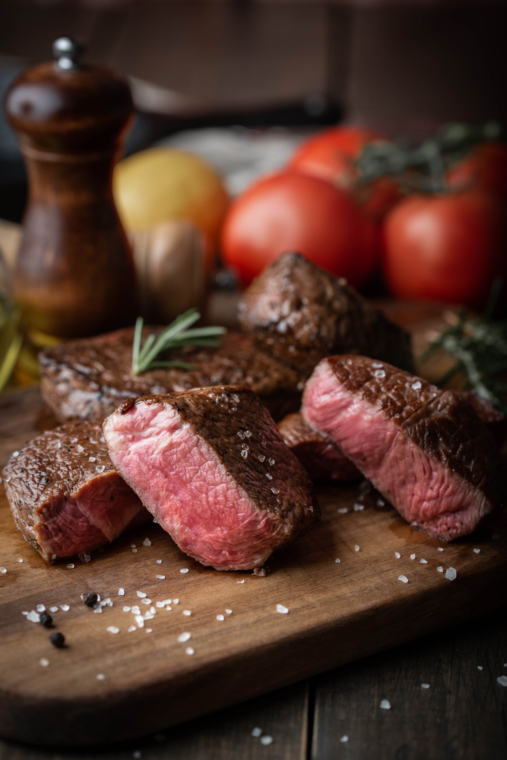 Tenderloin Steaks with Rosemary Shallot Butter