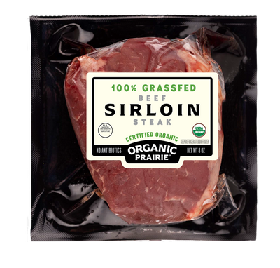 100% Grassfed Organic Beef Sirloin Steak
