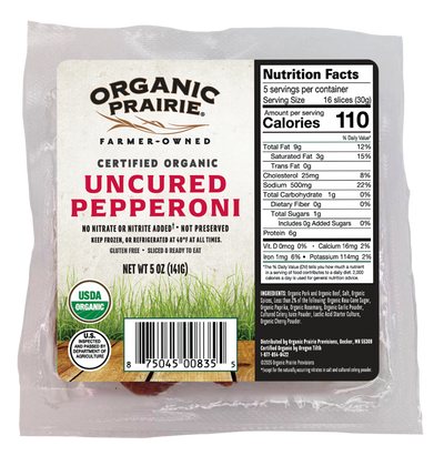 Uncured Organic Pepperoni Sliced
