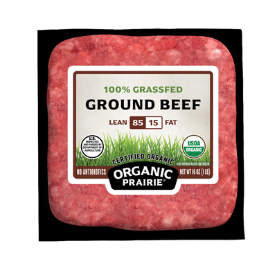 100% Grassfed Organic Ground Beef 85/15