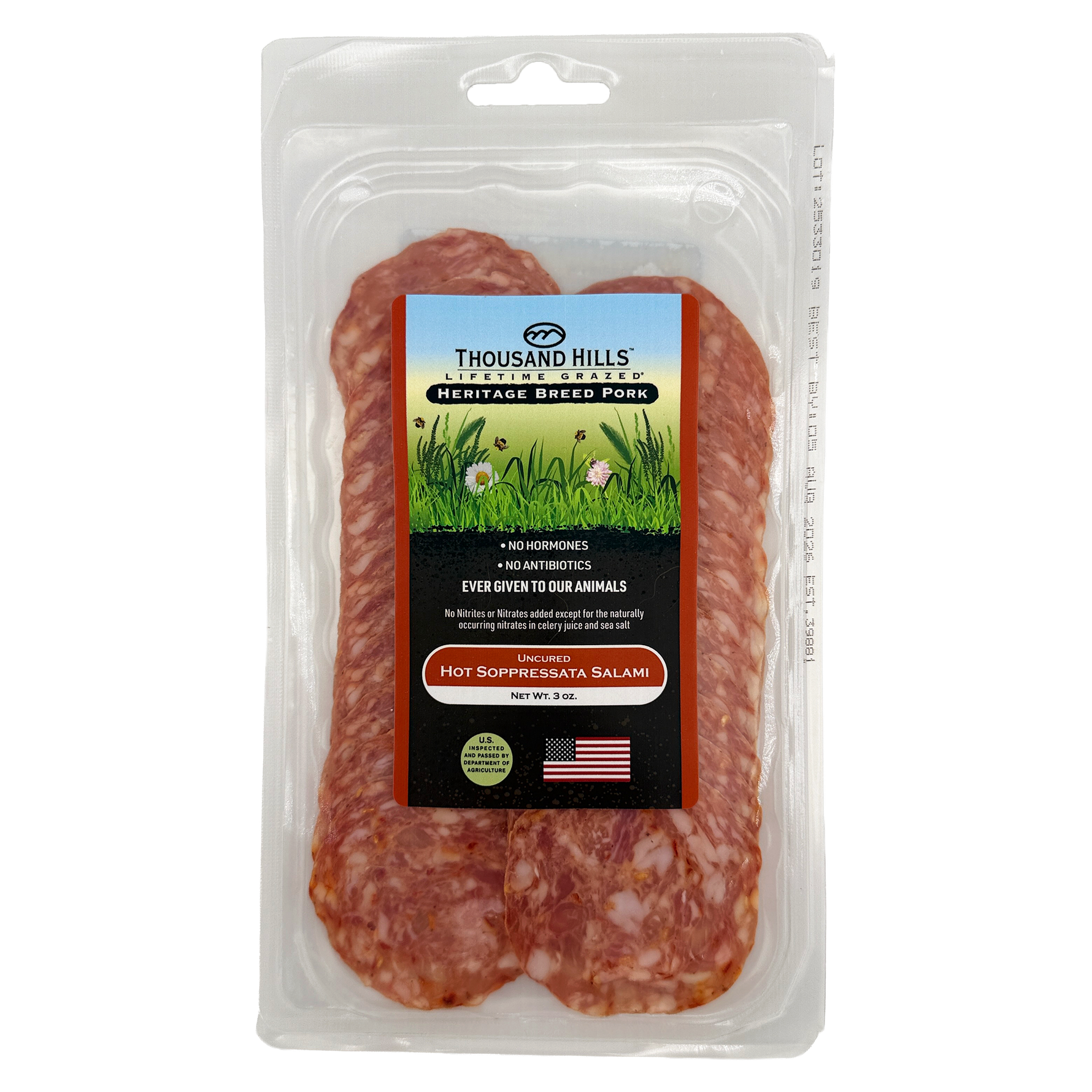 Thousand Hills Lifetime Grazed Uncured Hot Soppressata Salami — product image