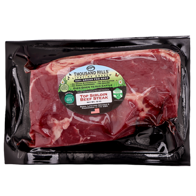 Grass Fed Beef Top Sirloin Steak 12 oz