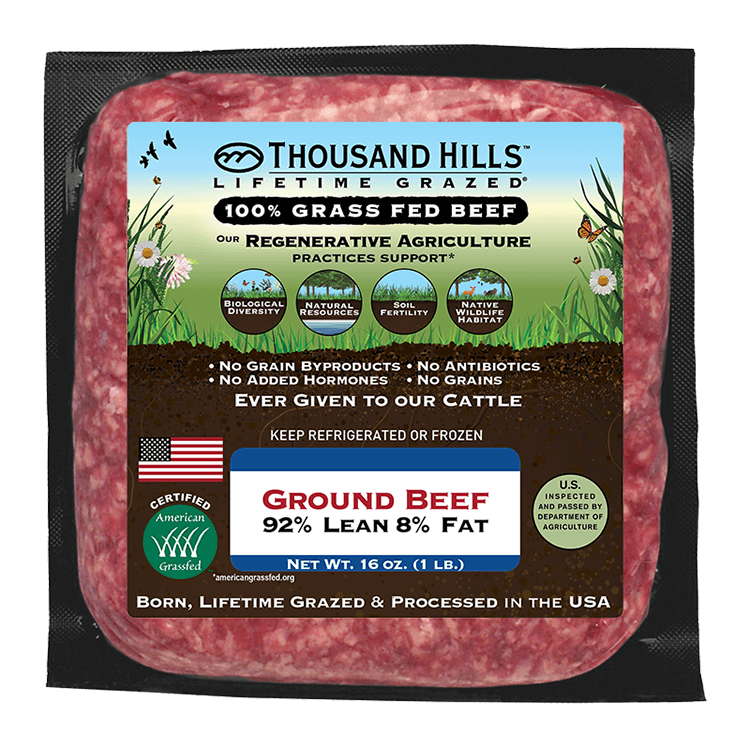 Grass Fed Ground Beef 92/8