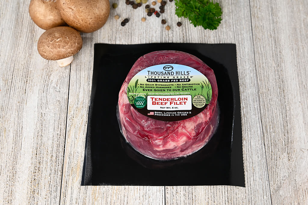 Tenderloin Beef Filet Package Staged
