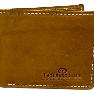 thousand hills leather wallet front